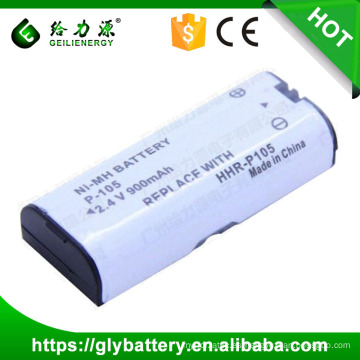 P105 5/4 AAA 2.4v ni-mh 900mah batería recargable aaa para teléfono inalámbrico